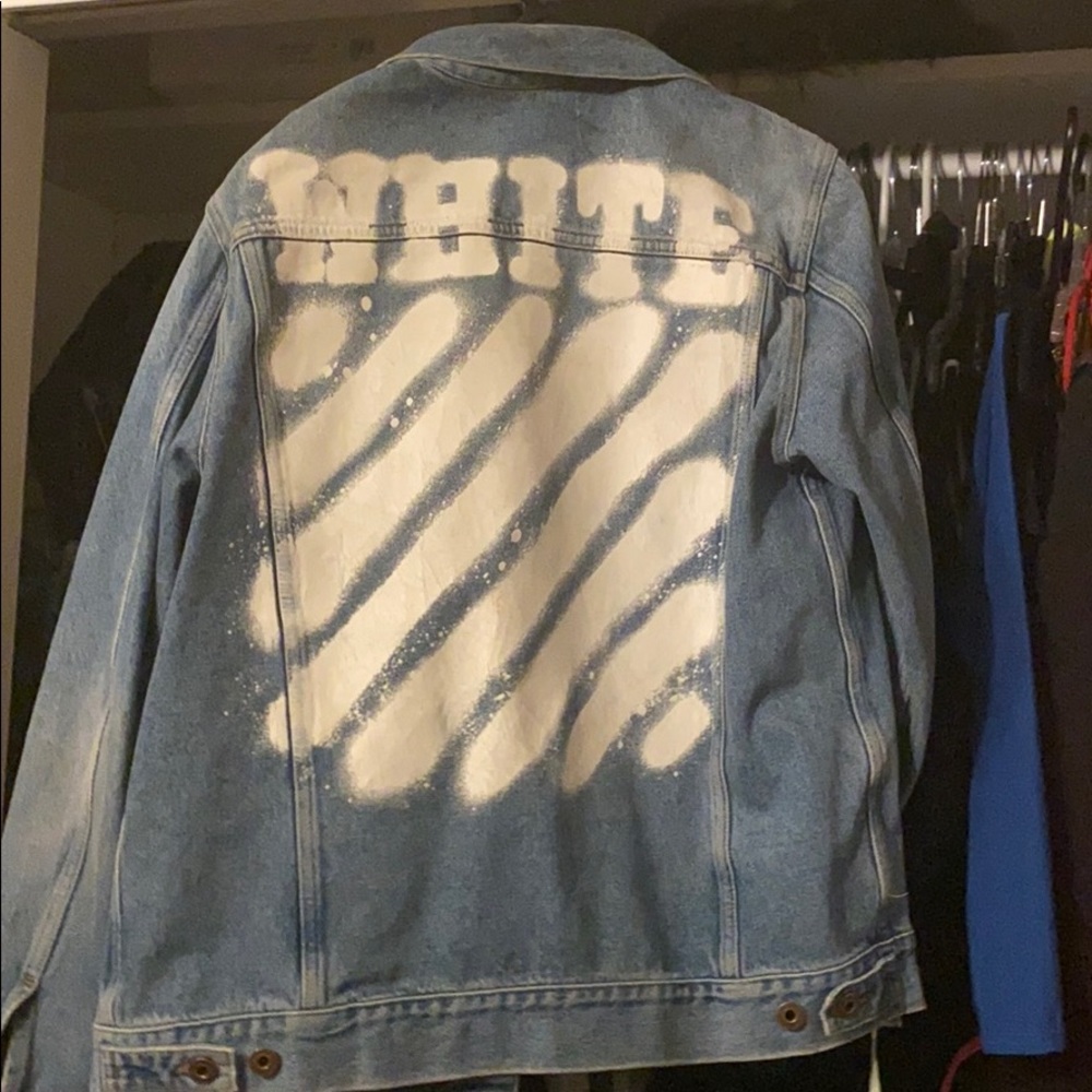 Unisex off-white jean oversized jean jacket